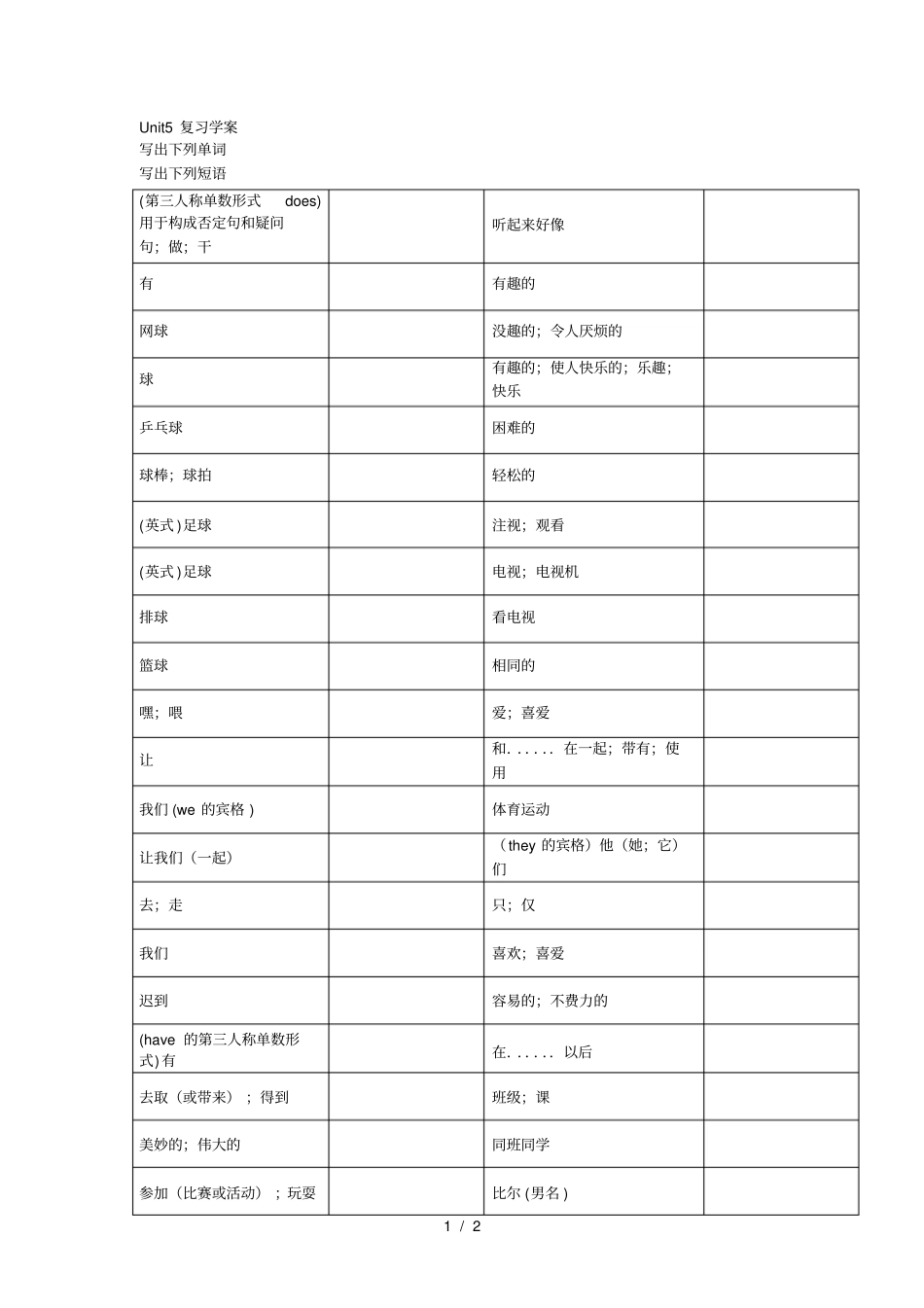 Unit5复习学案_第1页