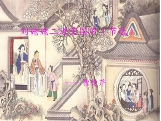 《刘姥姥二进荣国府(节选)》课件