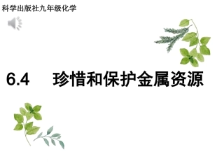 6.4珍惜和保护金属资源