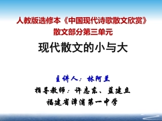 现代散文的小与大