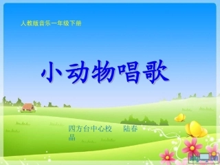 歌表演小动物唱歌