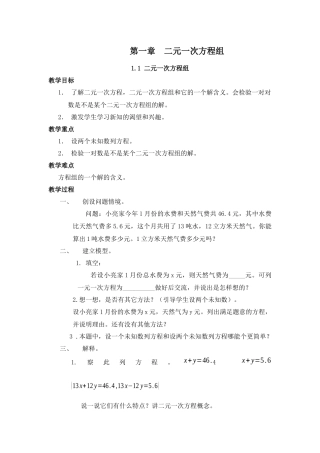 1.1建立二元一次方程组