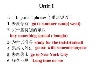 (最新版)Unit1--知识点复习课件