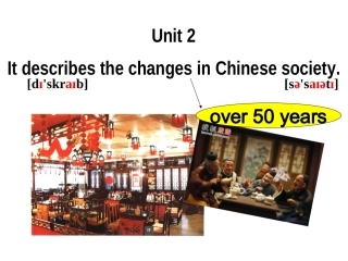 Unit2ItdescribesthechangesinChinesesociety.