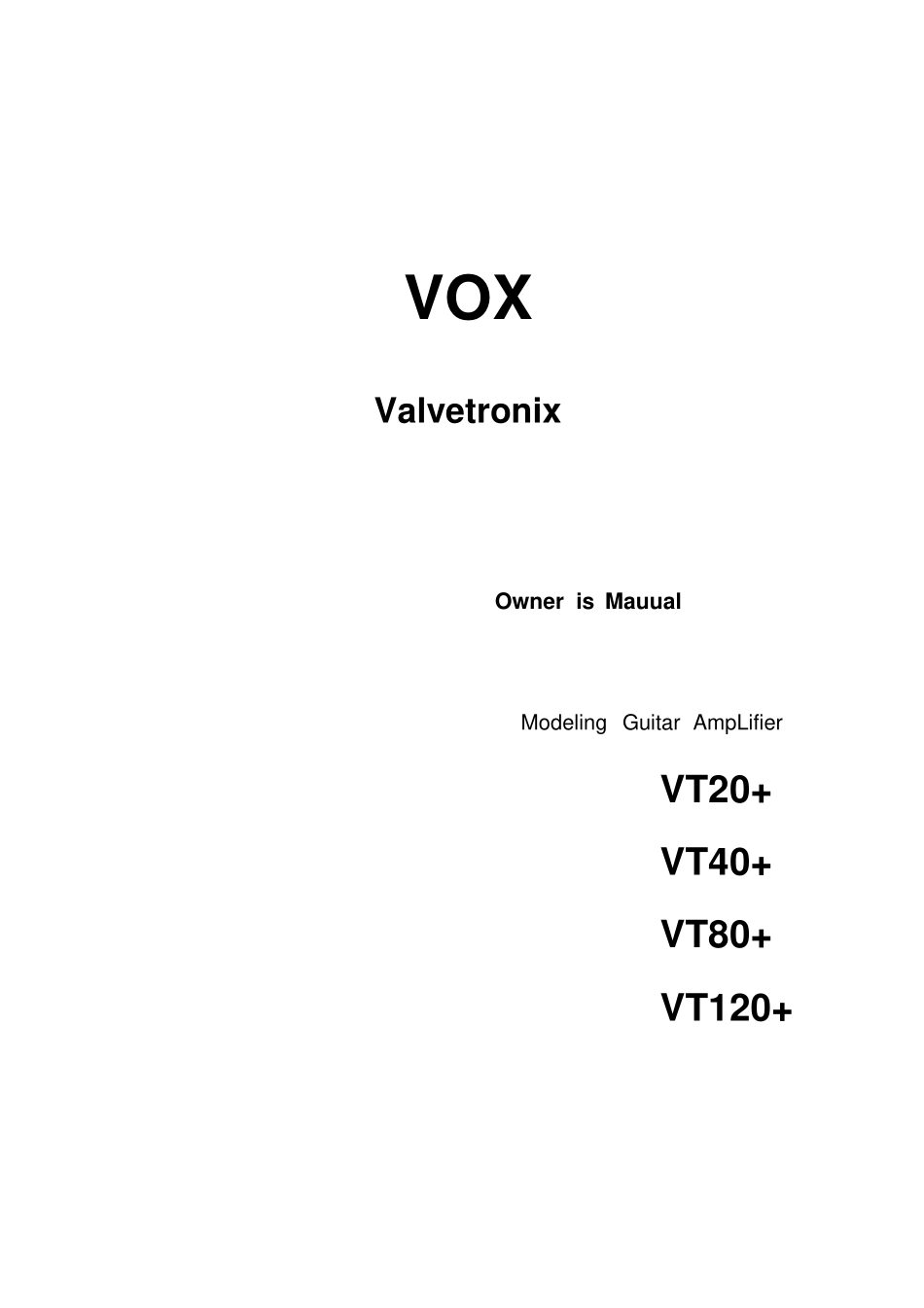 VOX_VT中文说明书补充功放类型和效果器详细说明汇总_第1页