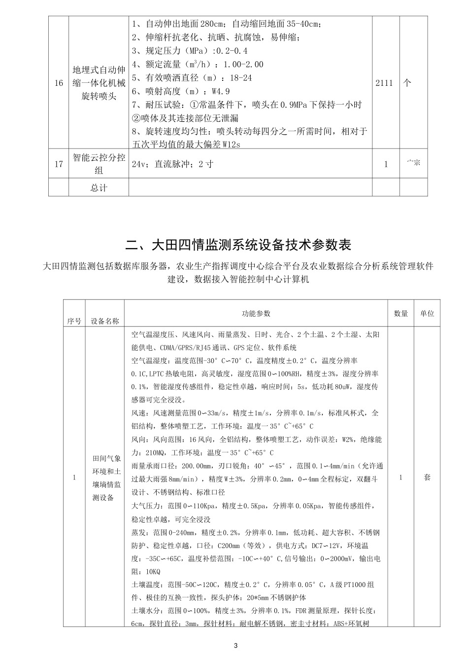 A包一地埋伸缩喷灌智能水肥一体化产品技术参数表_第3页