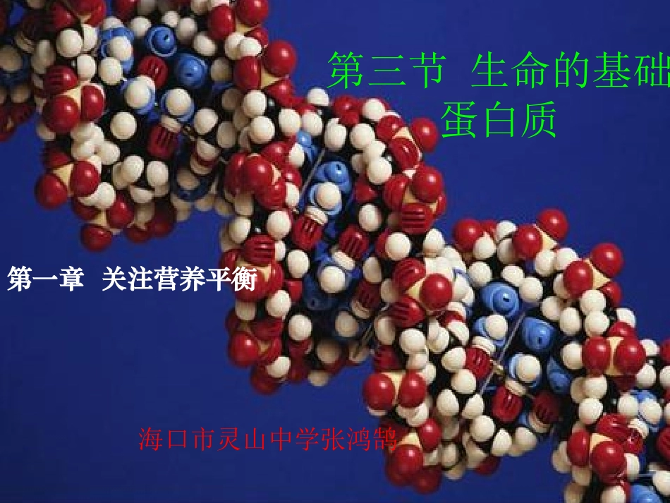 第三节-生命的基础——蛋白质-(3)_第1页