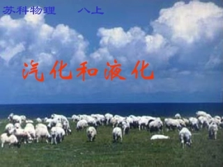 苏科版物理八年级上册第二章第二节汽化和液化课件(共40张PPT)