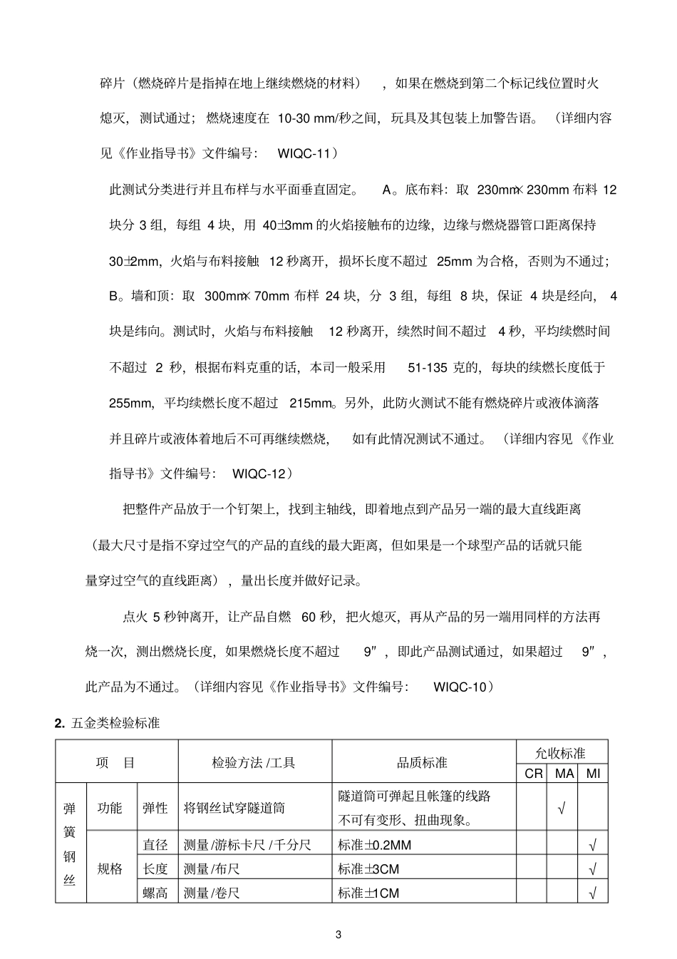 WIQC-01进料检验标准_第3页