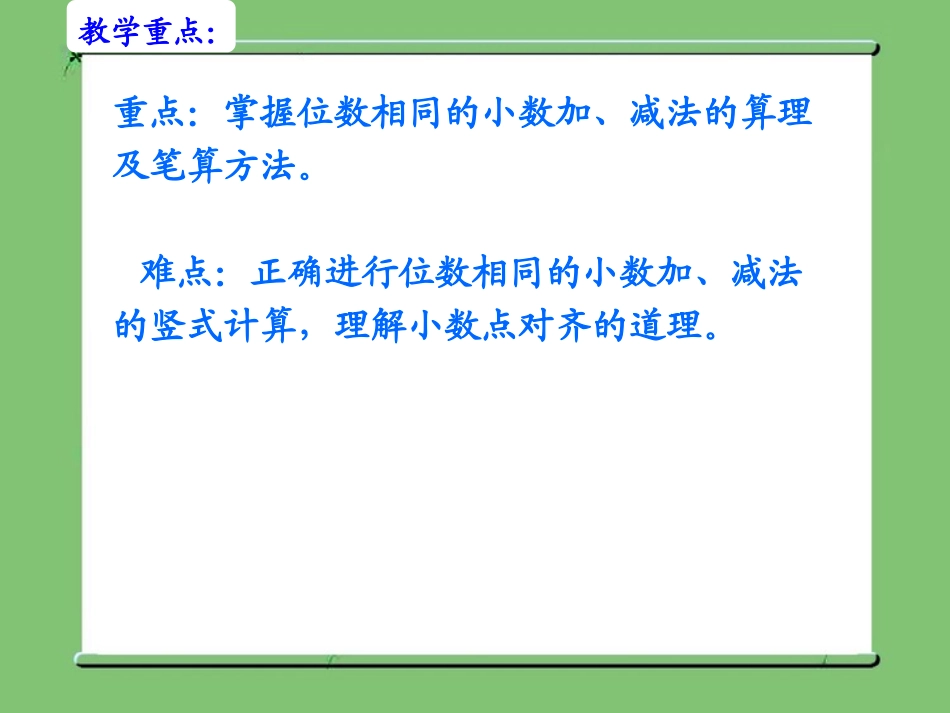 小学数学2011版本小学四年级小数的加减法(位数相同)_第3页