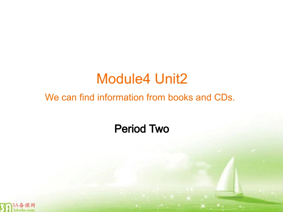 Unit2WecanfindinformationfrombooksandCDs._第1页