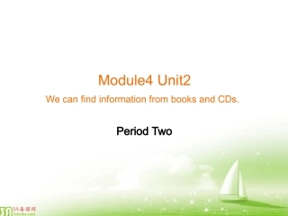 Unit2WecanfindinformationfrombooksandCDs.