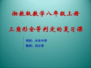 三角形全等判定的复习课