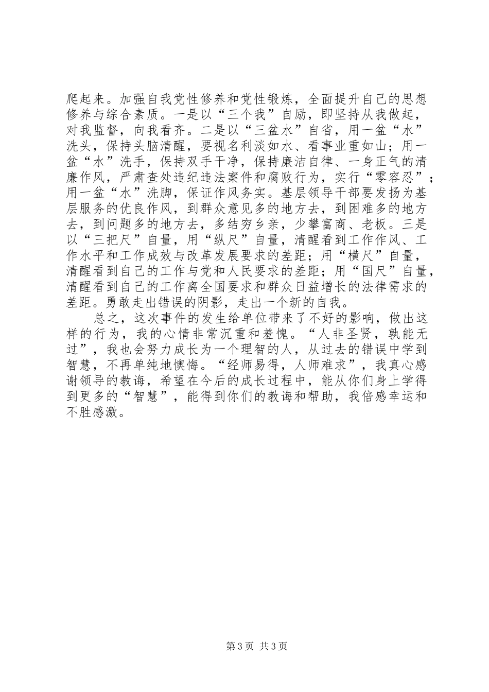 副局长检讨讲话发言_第3页