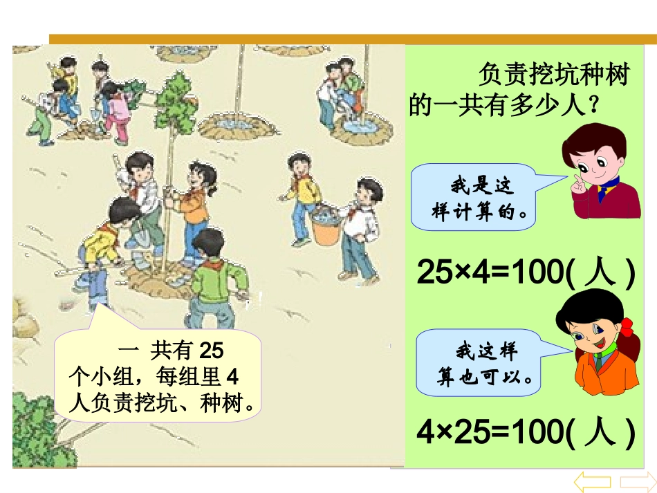人教2011版小学数学四年级乘法运算定律课件_第3页