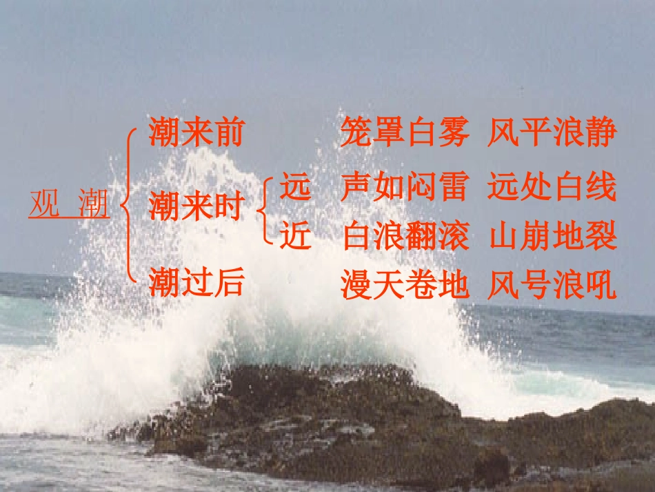 四上语文课件：观潮ppt9_第2页