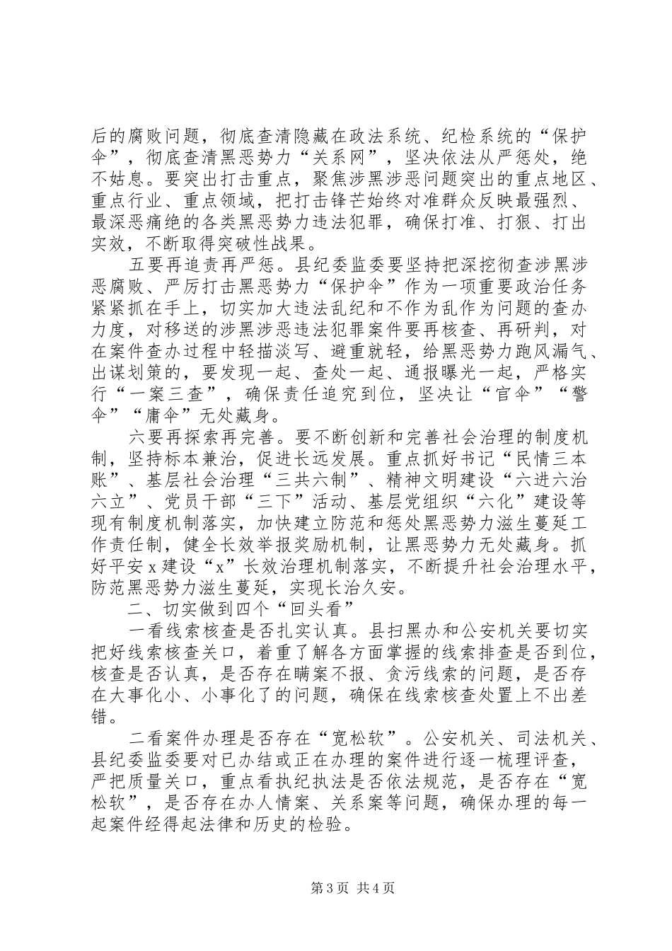 在全县扫黑除恶专项斗争工作推进会上的讲话发言_第3页