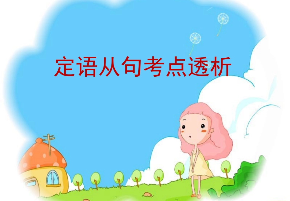 定语从句考点透析_第1页