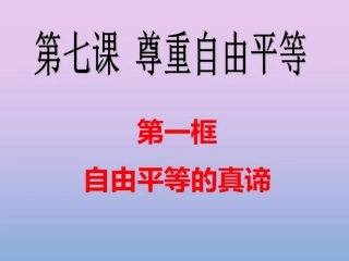 自由平等的真谛-(5)