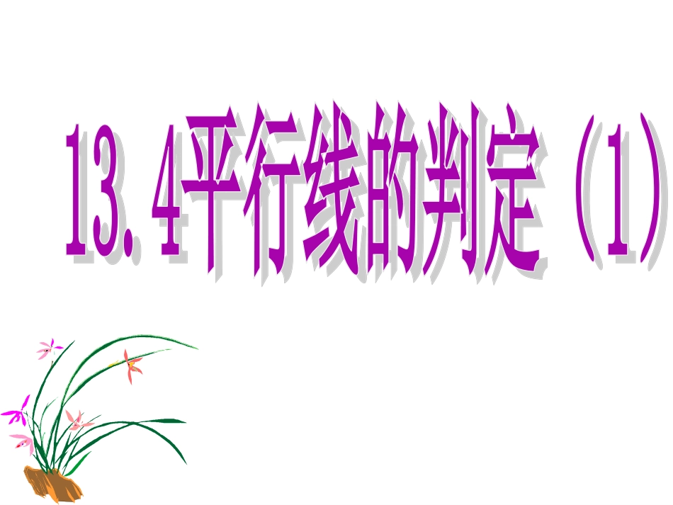 13.4平行线的判定_第1页