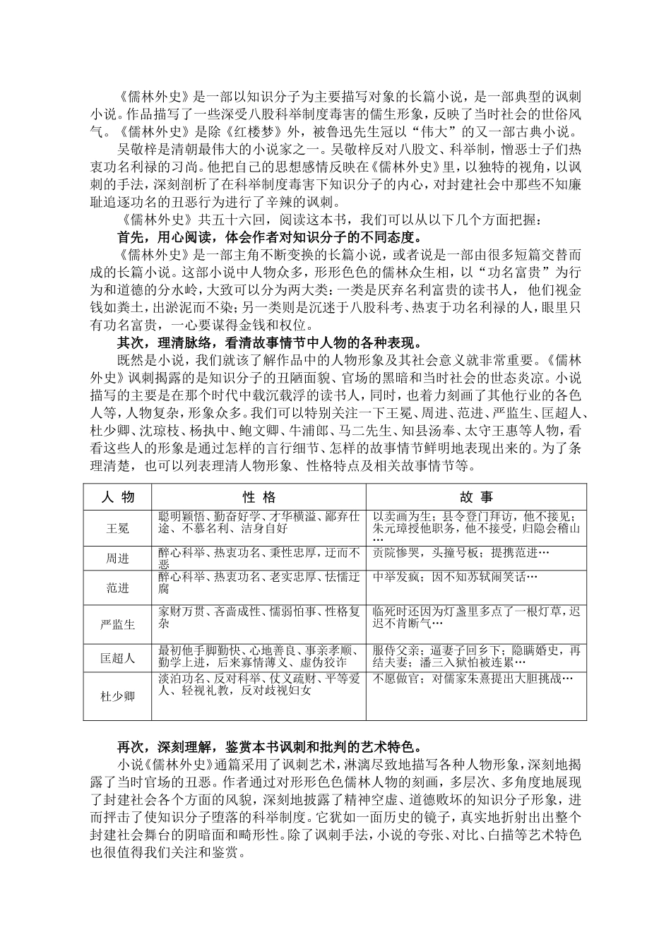 中学生阅读-儒林外史_第2页