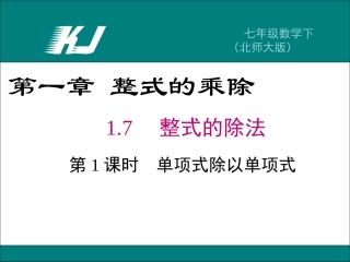 单项式除以单项式