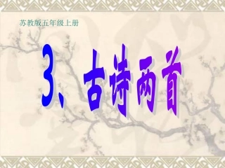 苏教版语文五上第三课《寻隐者不遇》课件