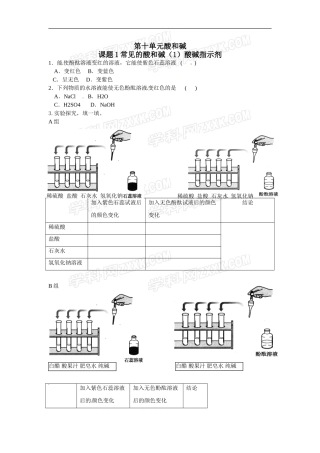 课题1-常见的酸和碱