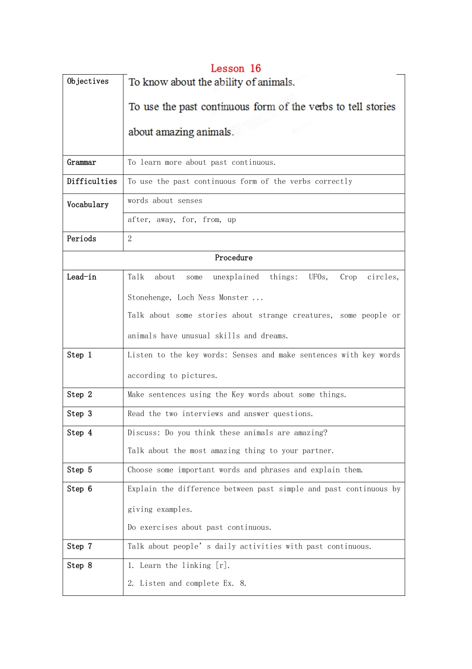 北京市大兴区魏善庄中学八年级英语上册 Unit 6 Celebrations Lesson16教案 北师大版_第1页