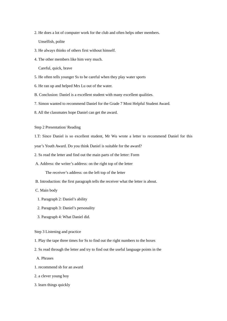 七年级英语下册：Unit 5 Abilities Study skills & Main task教案（译林牛津版）_第3页