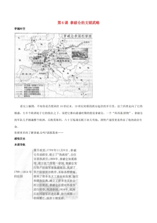 九年级历史上册 1.6《拿破仑的文韬武略》教案（3） 北师大版