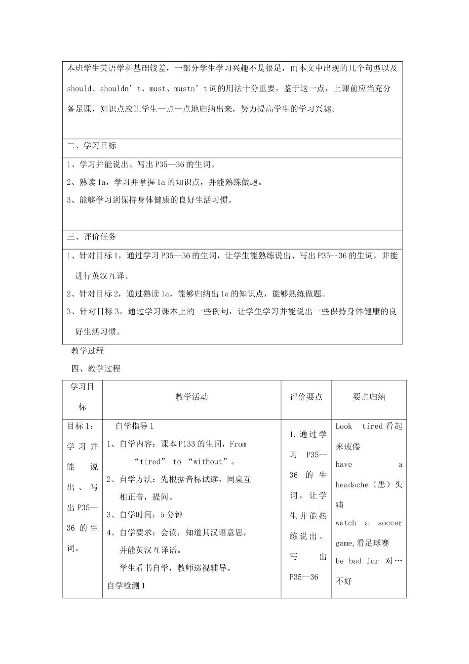 八年级英语上册 Unit 2 Keeping Healthy Topic 2 I must ask him to give up smoking Section A新授课教案 （新版）仁爱版-（新版）仁爱版初中八年级上册英语教案_第2页