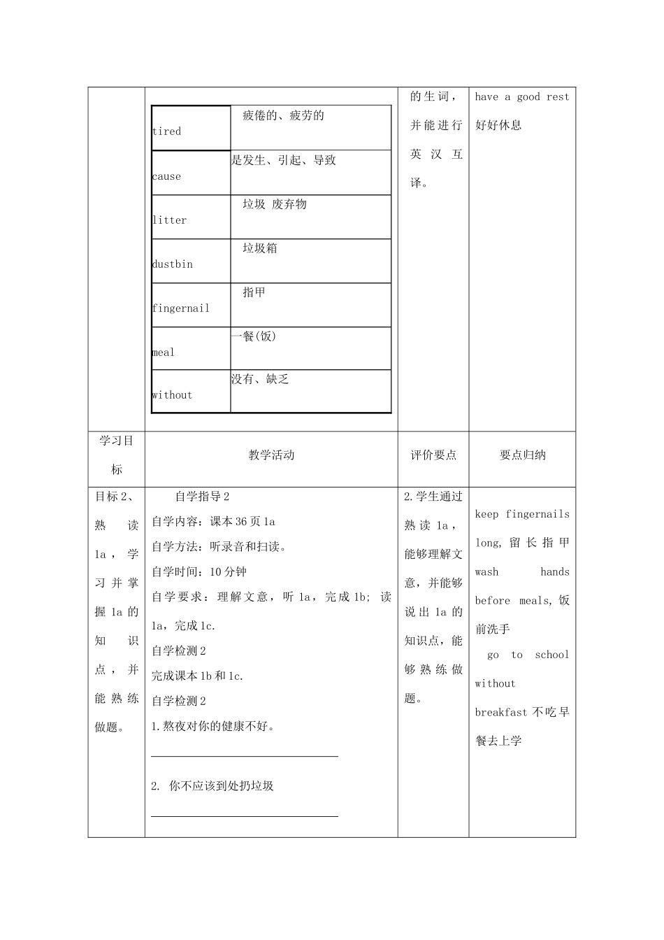 八年级英语上册 Unit 2 Keeping Healthy Topic 2 I must ask him to give up smoking Section A新授课教案 （新版）仁爱版-（新版）仁爱版初中八年级上册英语教案_第3页