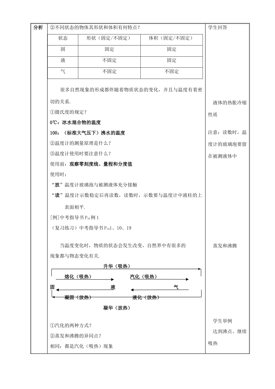 中考物理物态变化总复习教案 苏教版_第2页