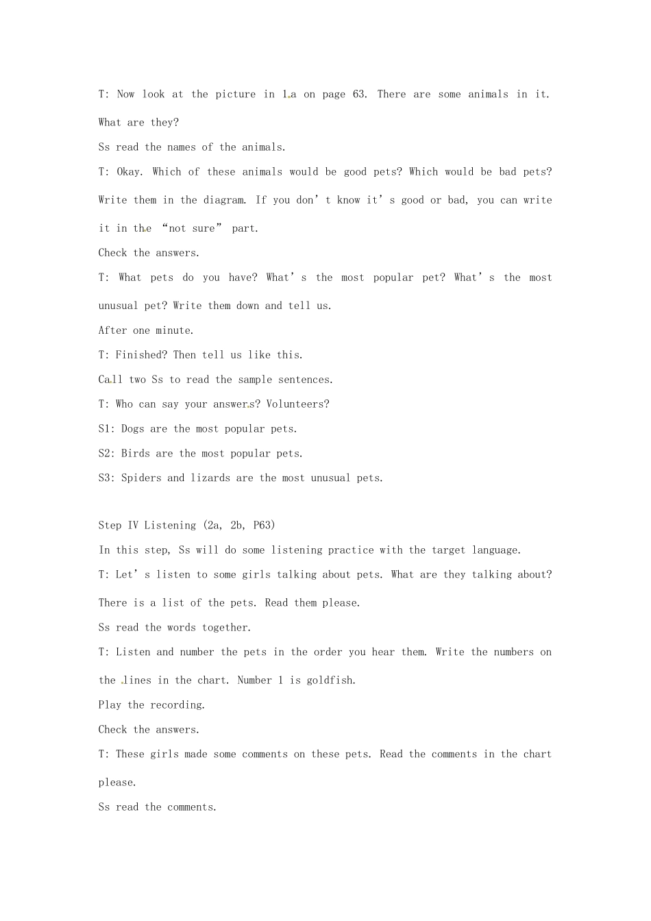 安徽省滁州二中八年级英语上册 Unit 8 Period 3 Vocabulary and listening教案 人教新目标版_第3页