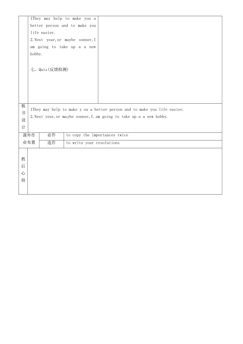 七年级英语下册 Unit 2 I’m going to study computer science教案7 鲁教版五四制-鲁教版五四制初中七年级下册英语教案_第2页
