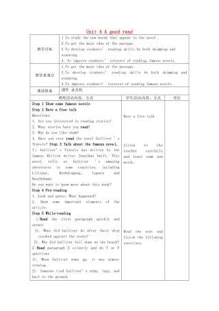 八年级英语下册 Unit 4 A good read（第2课时）教案 （新版）牛津版-（新版）牛津版初中八年级下册英语教案