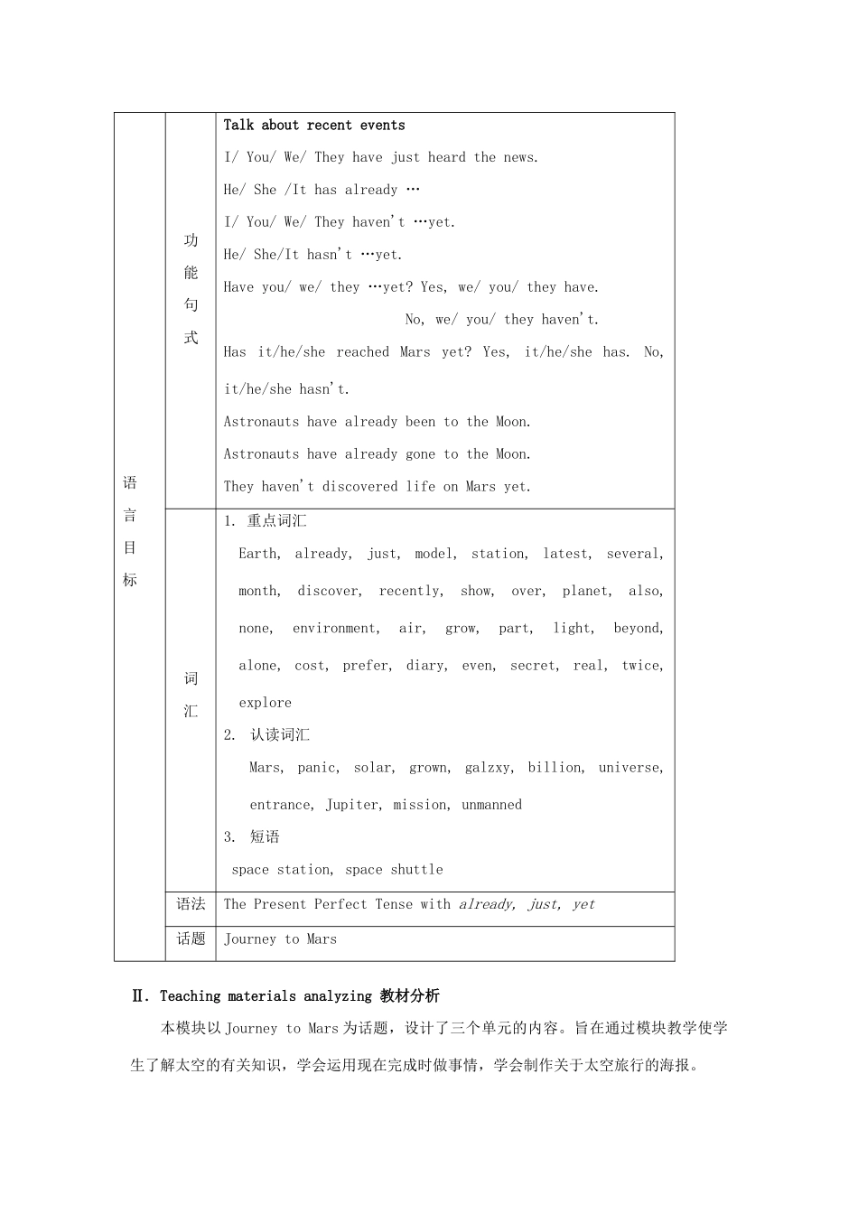 外研版初二英语（上）Module 3 整模块教案_第2页