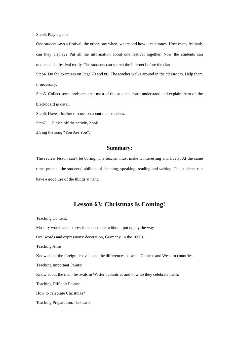 八年级英语上：Unit 8 Celebrating Me教案（冀教版）_第2页