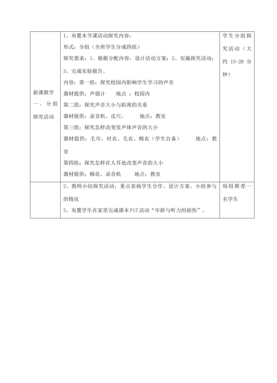 八年级科学下册 1.4 噪声的污染与防治教案 华师大版_第2页