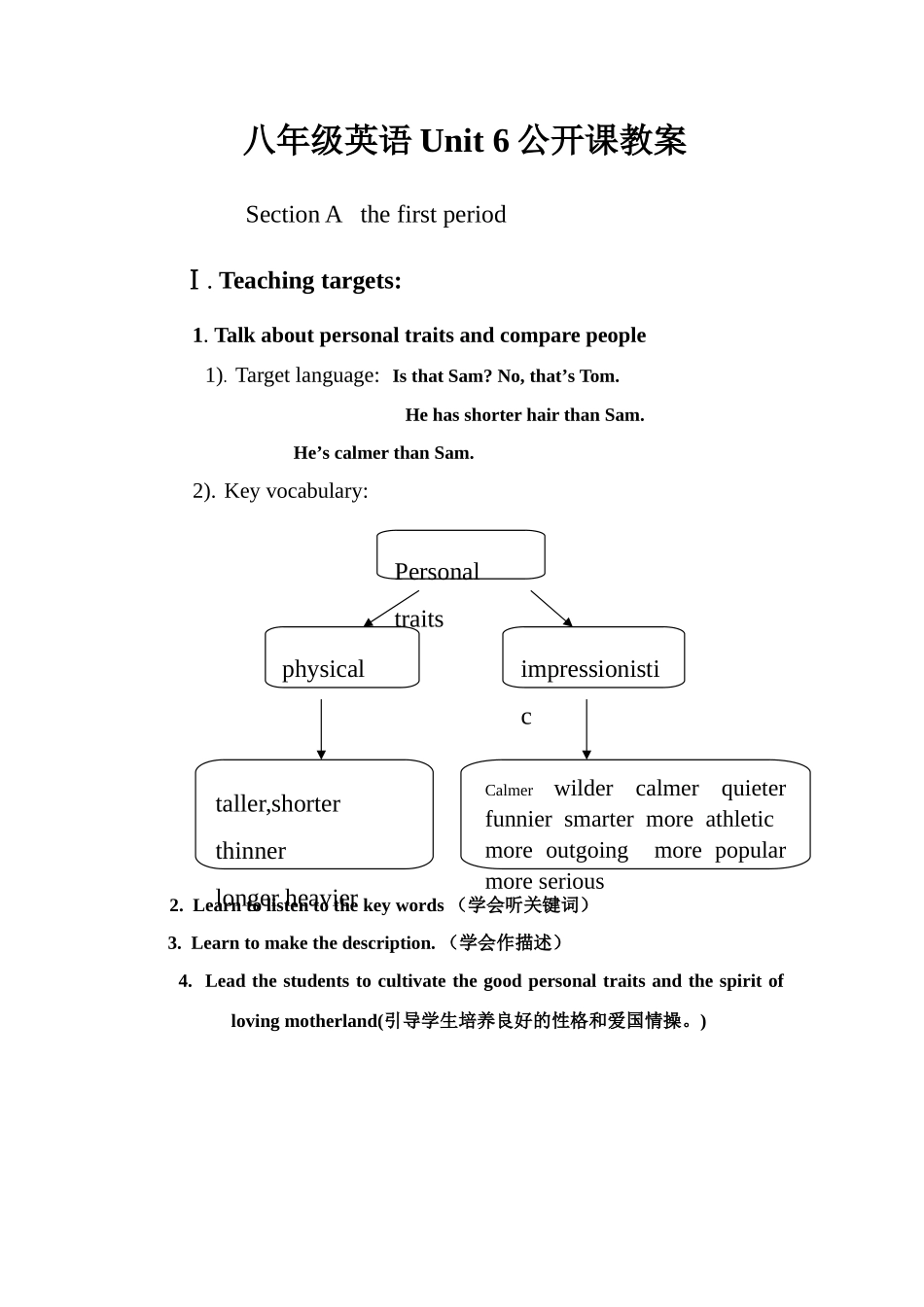 八年级英语Unit6公开课教案 人教新目标版_第1页
