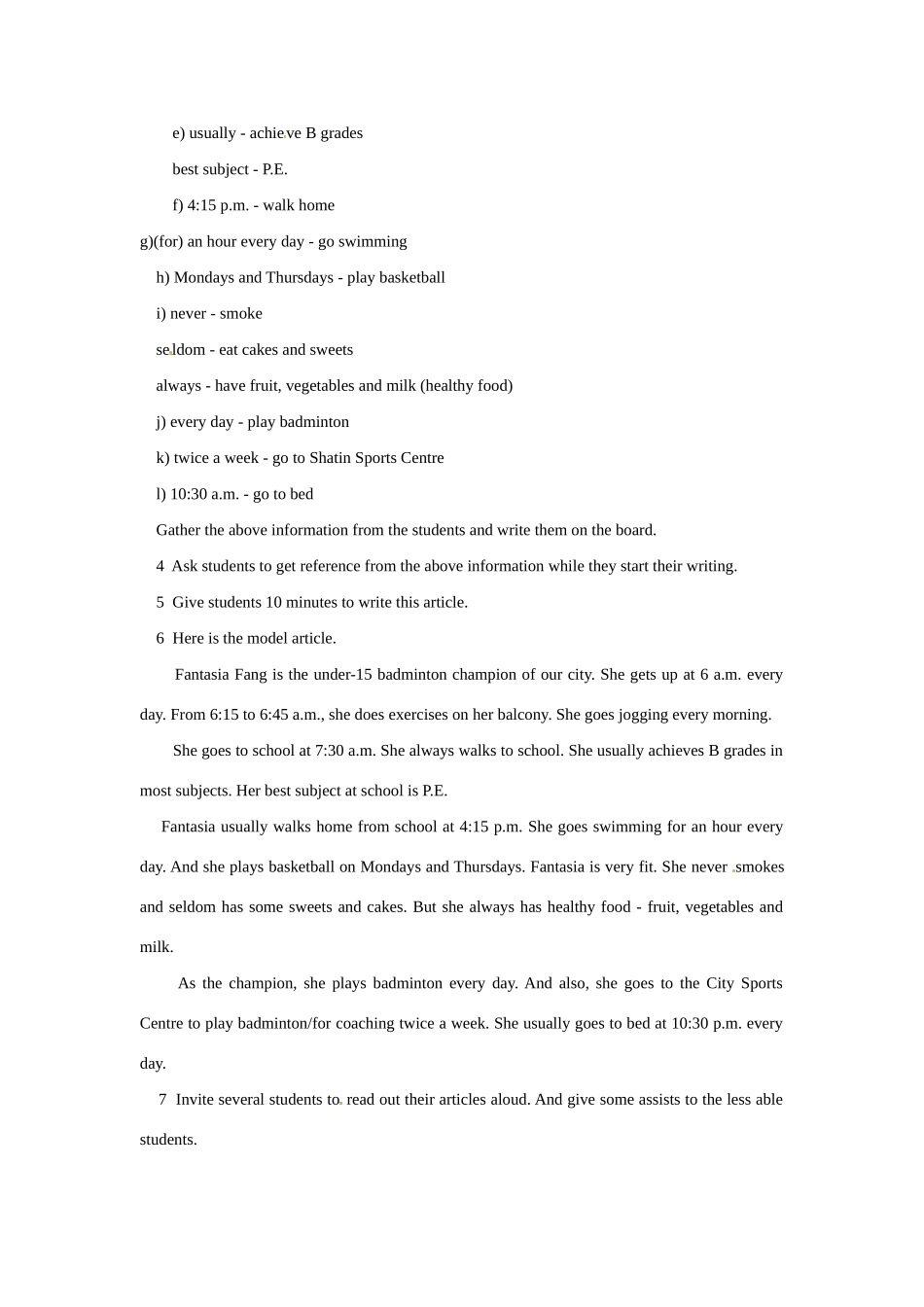 八年级英语：Chapter 2 A day in the life of…whiz-kid Wendy Period Six教案上海牛津版_第2页