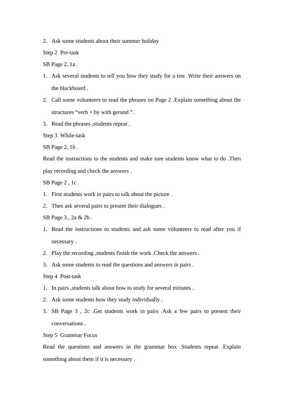 九年级英语 Unit 1 How do you study for a test教案人教版新目标_第2页