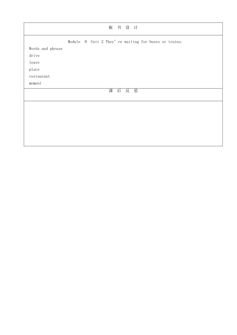 七年级英语上册 Module 9 People and places Unit 2 They're waiting for buses or trains教案 （新版）外研版-（新版）外研版初中七年级上册英语教案_第3页