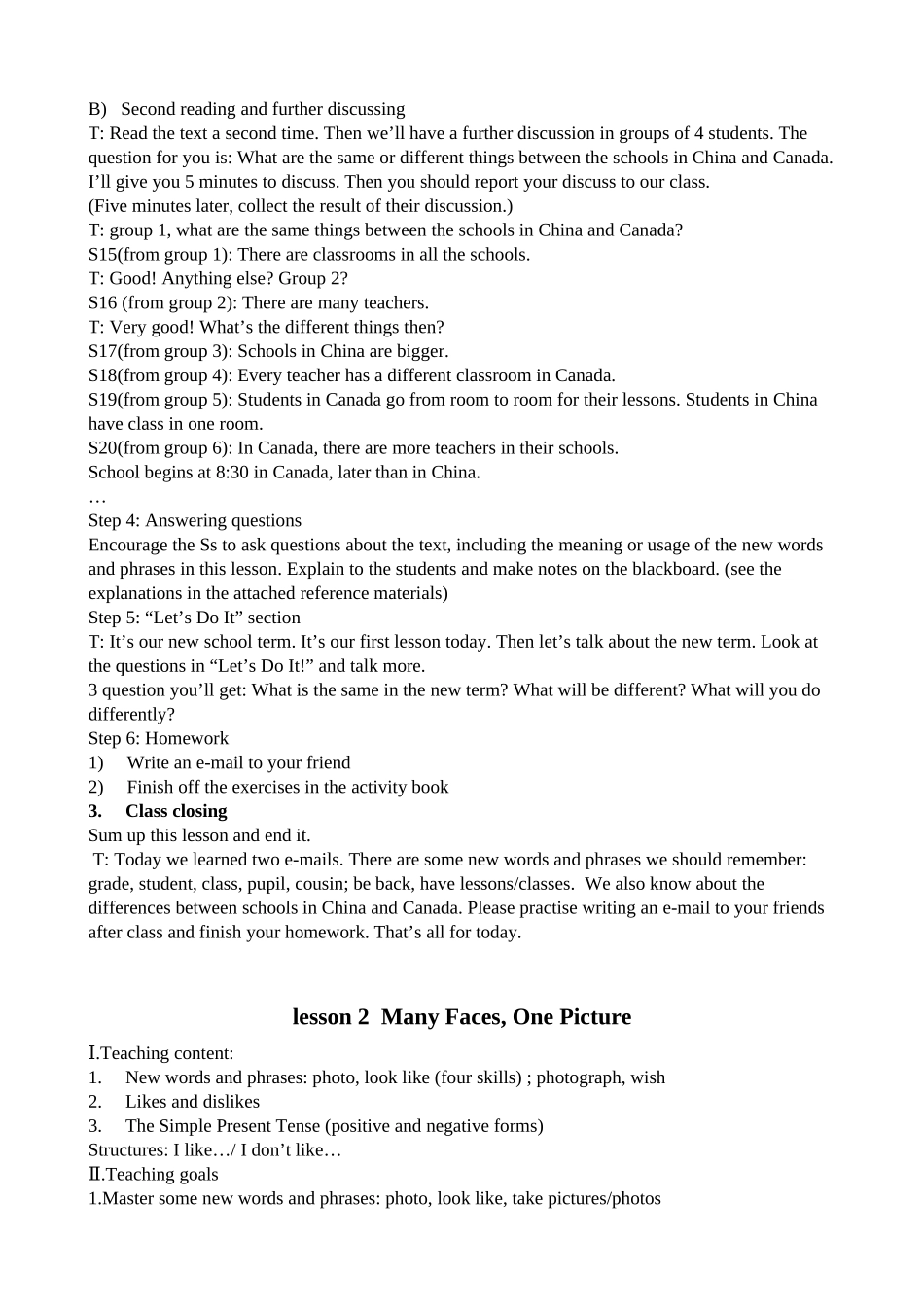 冀教版八年级英语上Unit1教案_第3页