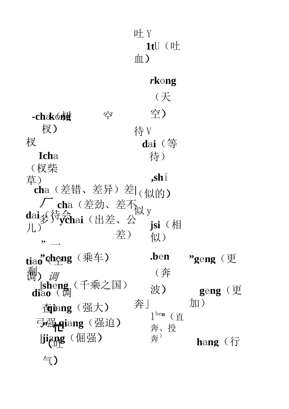 六年级上册语文多音字_第3页