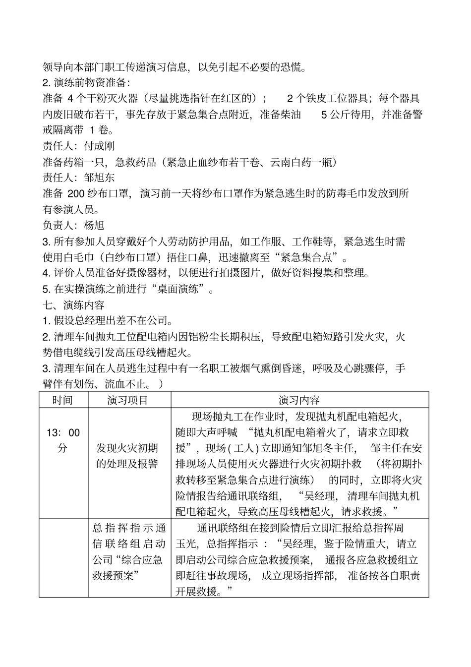 xxx消防应急预案演练方案_第3页