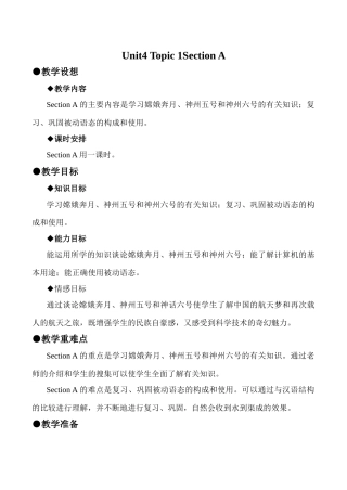九年级英语Unit4 Topic 1 Section A 1仁爱版