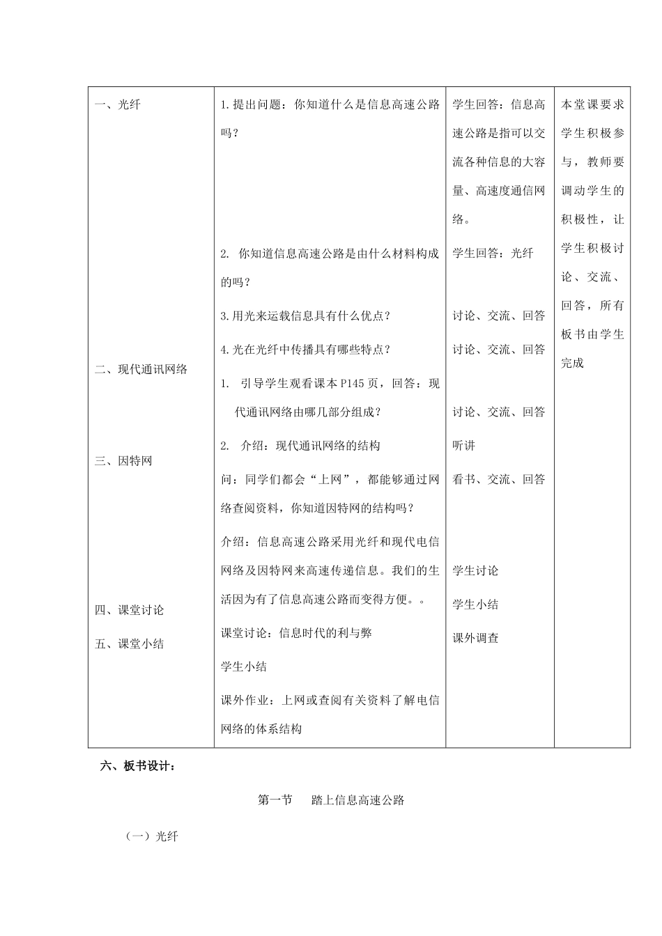 九年级物理上册 第18章第3节《踏上信息高速公路》教案 沪科版_第2页