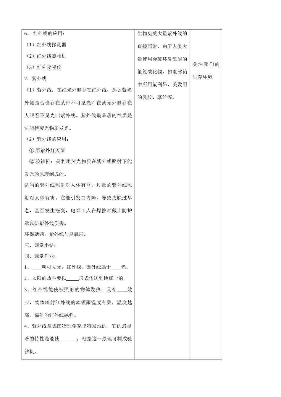 八年级物理苏科版人眼看不见的光1_第3页